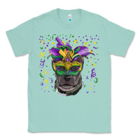 Seafoam mardi gras  mask pitbull Classic Tee - RanaPortraitStore