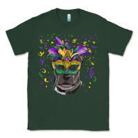 Sports Green mardi gras  mask pitbull Classic Tee - RanaPortraitStore
