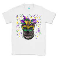 White mardi gras  mask pitbull Classic Tee - RanaPortraitStore