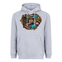 Heather Grey western design Heavyweight Hoodie - SublimationCraftShop