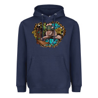 Navy western design Heavyweight Hoodie - SublimationCraftShop