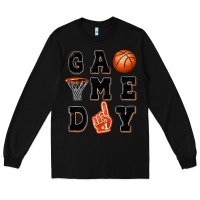 Black basketball game day Long Sleeve Tee - MaliasSmallBusiness