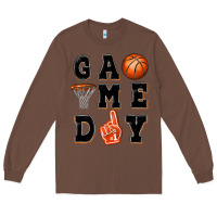 Chestnut basketball game day Long Sleeve Tee - MaliasSmallBusiness