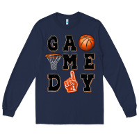 Navy basketball game day Long Sleeve Tee - MaliasSmallBusiness