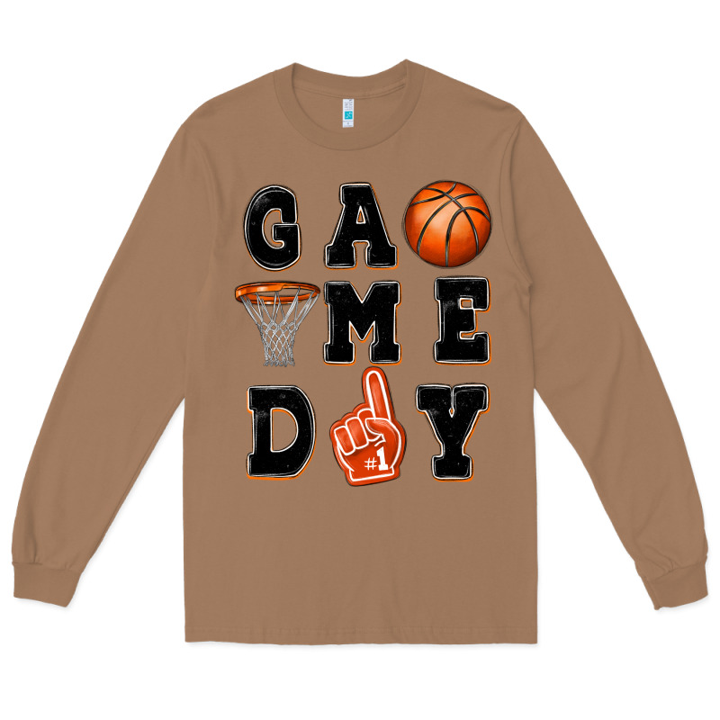 Basketball Game Day Long Sleeve Tee by MaliasSmallBusiness | Teevron