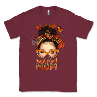 Burgundy basketball messy bun mom Classic Tee - texasbilliewilder