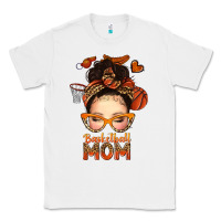 White basketball messy bun mom Classic Tee - texasbilliewilder