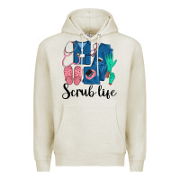 Oatmeal Heather Scrub Life Nurse Premium Hoodie - LillyAllenDesigns