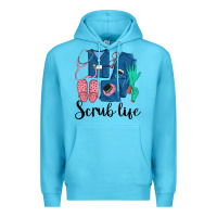 Ocean Blue Scrub Life Nurse Premium Hoodie - LillyAllenDesigns