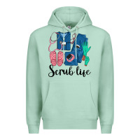 Seafoam Scrub Life Nurse Premium Hoodie - LillyAllenDesigns