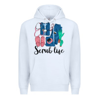 White Scrub Life Nurse Premium Hoodie - LillyAllenDesigns