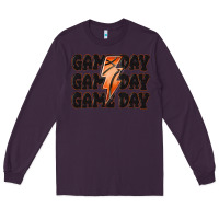 Plum game day game day game day basketball Long Sleeve Tee - MaliasSmallBusiness
