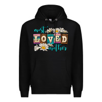 Black most loved mother Premium Hoodie - AdoDesignShop