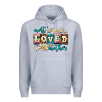 Heather Grey most loved mother Premium Hoodie - AdoDesignShop