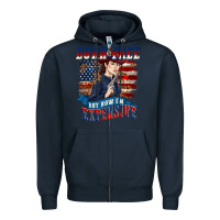 Navy born free but now im expensive Zipper Hoodie - texasbilliewilder