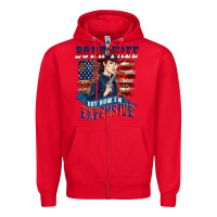 Red born free but now im expensive Zipper Hoodie - texasbilliewilder