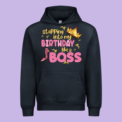 Birthday Boss Urban Hoodie Designed By Maliassmallbusiness