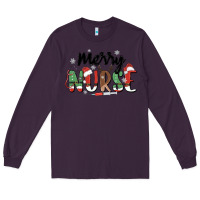 Plum merry nurse Long Sleeve Tee - MaliasSmallBusiness