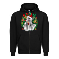 Black ghost dead inside but it’s christmas boojee Zipper Hoodie - Zillion Design Studio
