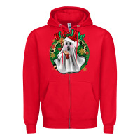 Red ghost dead inside but it’s christmas boojee Zipper Hoodie - Zillion Design Studio