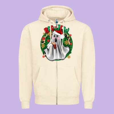 Zipper Hoodie ghost dead inside but it’s christmas boojee