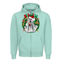 Seafoam ghost dead inside but it’s christmas boojee Zipper Hoodie - Zillion Design Studio