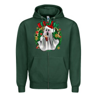 Sports Green ghost dead inside but it’s christmas boojee Zipper Hoodie - Zillion Design Studio