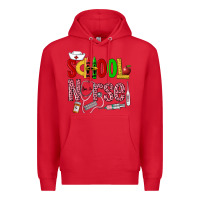 Red School Nurse Premium Hoodie - LillyAllenDesigns