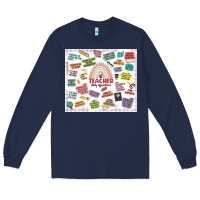 Navy teacher daily affirmations Long Sleeve Tee - MaliasSmallBusiness