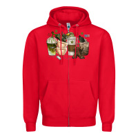 Red coffee cups army Zipper Hoodie - texasbilliewilder
