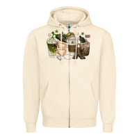Sandshell coffee cups army Zipper Hoodie - texasbilliewilder