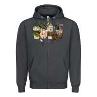 Smoke coffee cups army Zipper Hoodie - texasbilliewilder