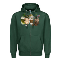 Sports Green coffee cups army Zipper Hoodie - texasbilliewilder