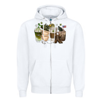 White coffee cups army Zipper Hoodie - texasbilliewilder