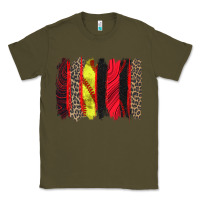 Army Green softball brushstroke Classic Tee - Zillion Design Studio