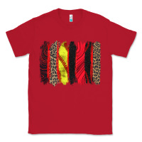 Red softball brushstroke Classic Tee - Zillion Design Studio