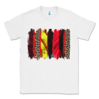 White softball brushstroke Classic Tee - Zillion Design Studio