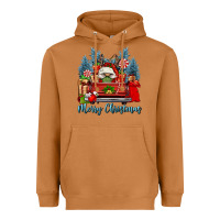 Merry Christmas Gnomes Truck Heavyweight Hoodie | Teevron