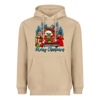 Mushroom merry christmas gnomes truck Heavyweight Hoodie - FaDigitalArtStudio