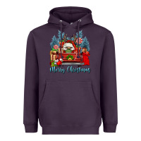 Plum merry christmas gnomes truck Heavyweight Hoodie - FaDigitalArtStudio