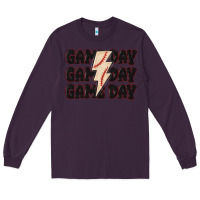 Plum game day game day baseball Long Sleeve Tee - MaliasSmallBusiness