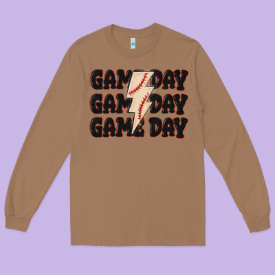 Long Sleeve Tee game day game day baseball