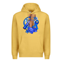 Antique Gold colon cancer heels Premium Hoodie - NancyCooperArtShop