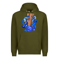 Army Green colon cancer heels Premium Hoodie - NancyCooperArtShop
