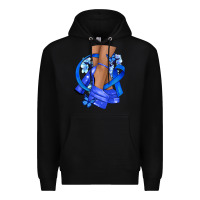 Black colon cancer heels Premium Hoodie - NancyCooperArtShop