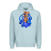 Blue Mist colon cancer heels Premium Hoodie - NancyCooperArtShop
