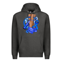 Charcoal Heather colon cancer heels Premium Hoodie - NancyCooperArtShop