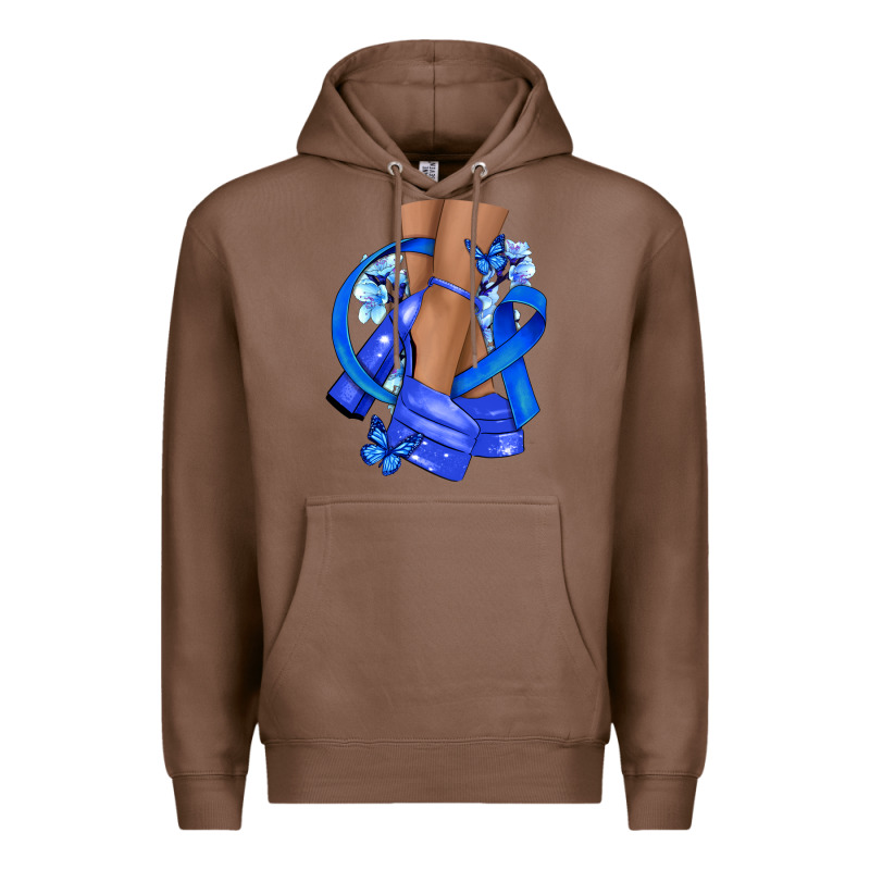 Colon Cancer Heels Premium Hoodie by NancyCooperArtShop | Teevron