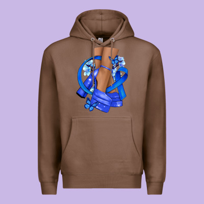 Colon Cancer Heels Premium Hoodie Designed By Nancycooperartshop