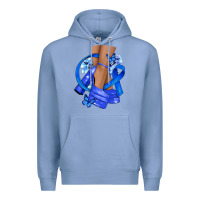Colony Blue colon cancer heels Premium Hoodie - NancyCooperArtShop